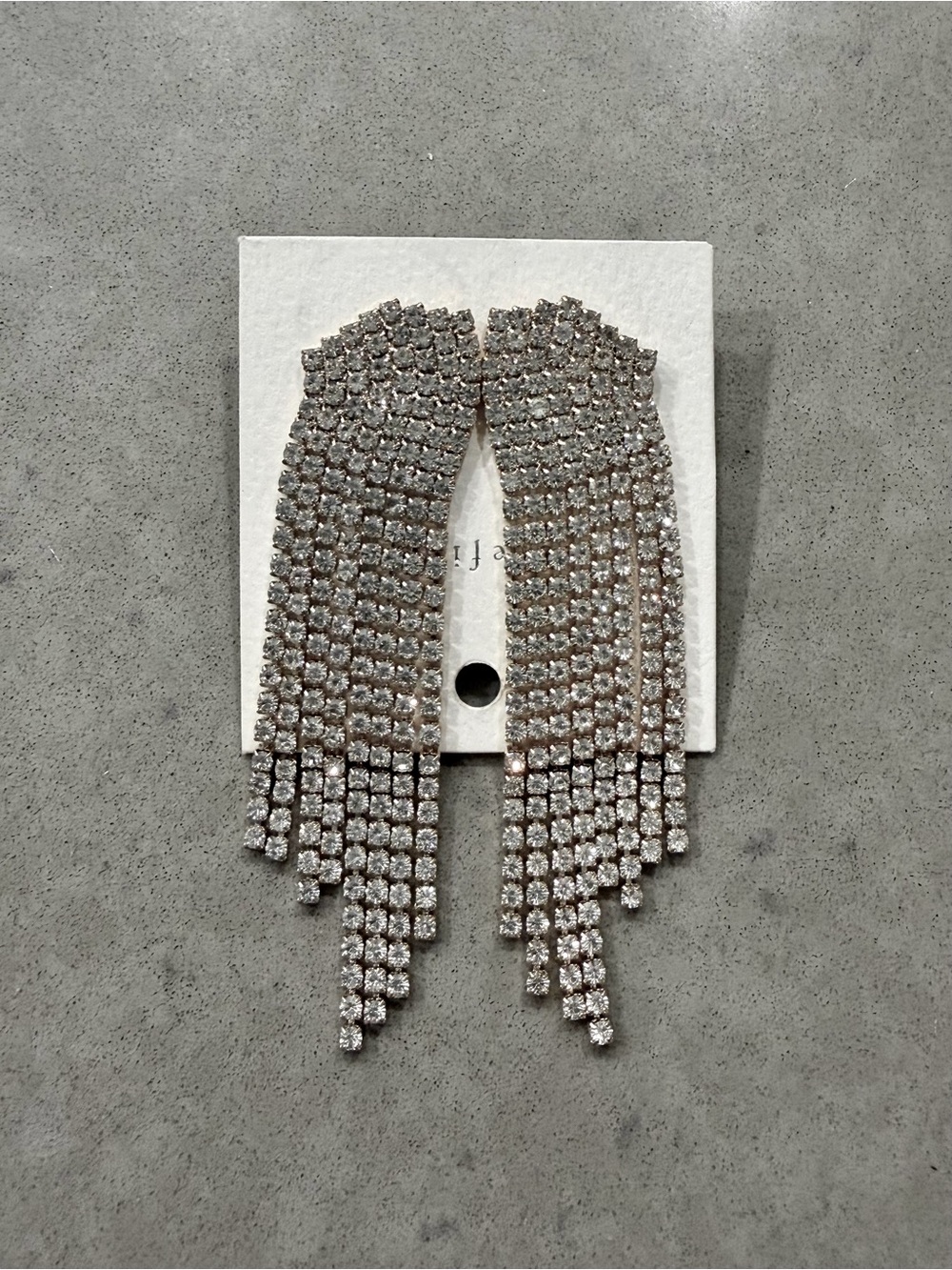 Club Monaco Crystal Fringe Statement Earrings